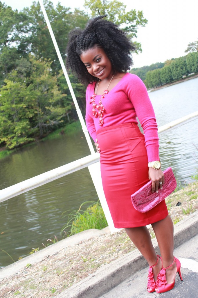 Outfit: Fuchsia and Red