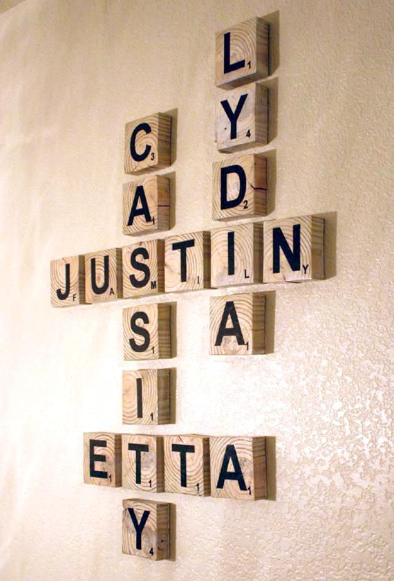 scrabble word out of scrap wood
